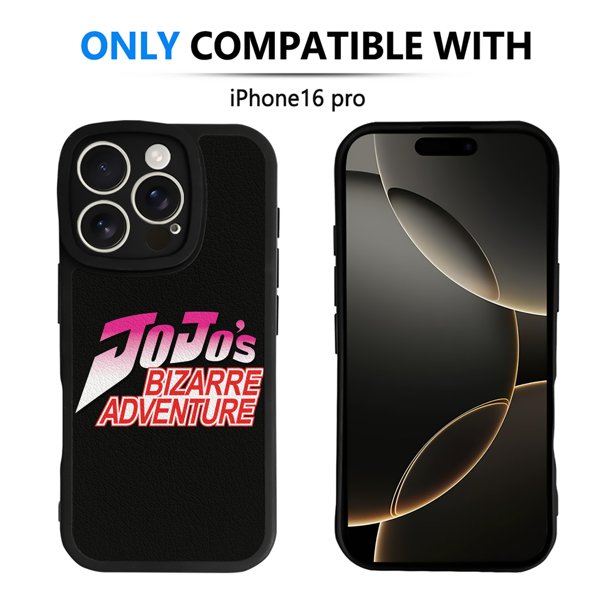 （画像用） ジョジョの奇妙な冒険 JoJo's Bizarre Adventure 【iPhone 16シリーズ対応】シリコンスマホケース（レザー調） 材質：シリコン